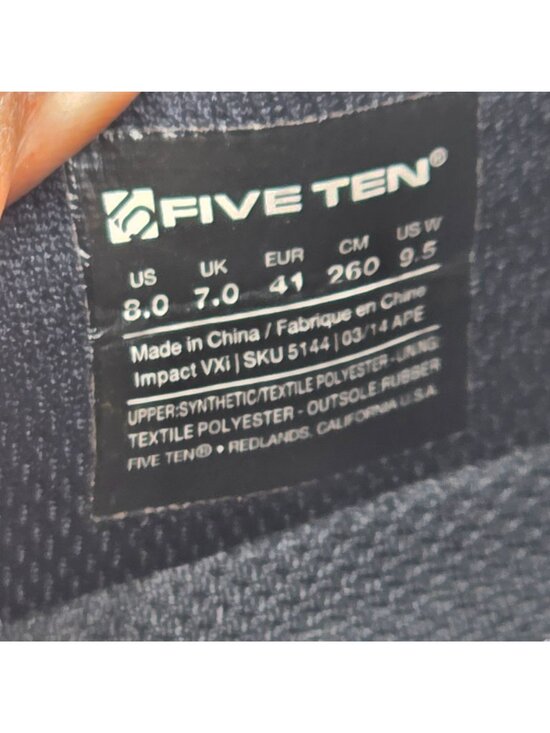 Five Ten Impact VXi Mens Size 8 Black Blue Mountain Bike Shoes Stealth Rubber main image 8